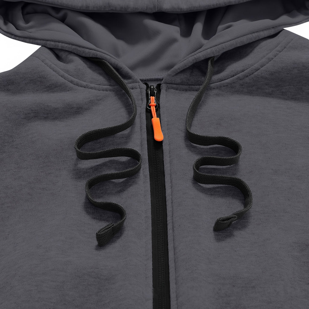 Veste long pour homme, à capuche, noir