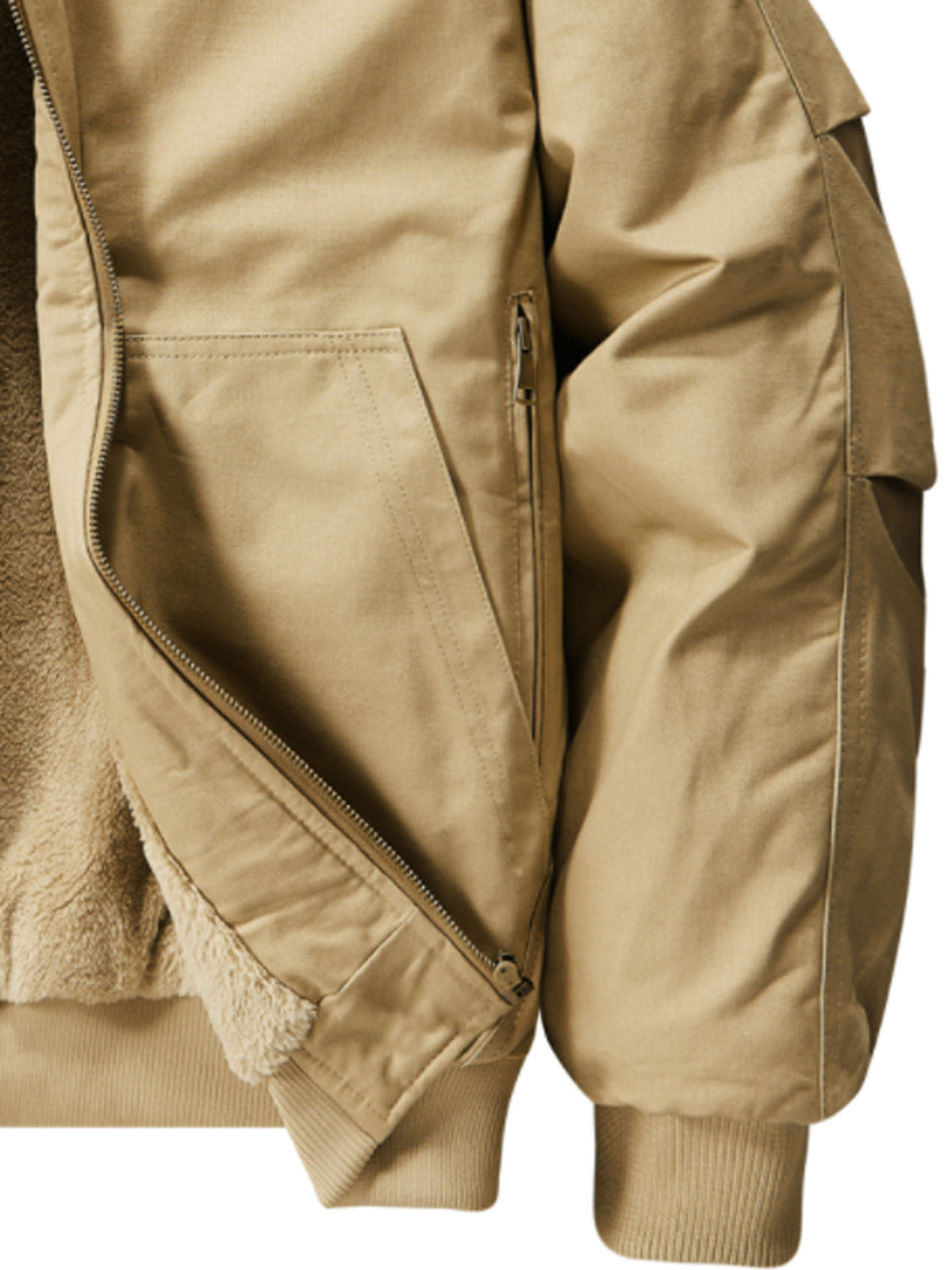 Blouson pour homme, polaire, à capuche
