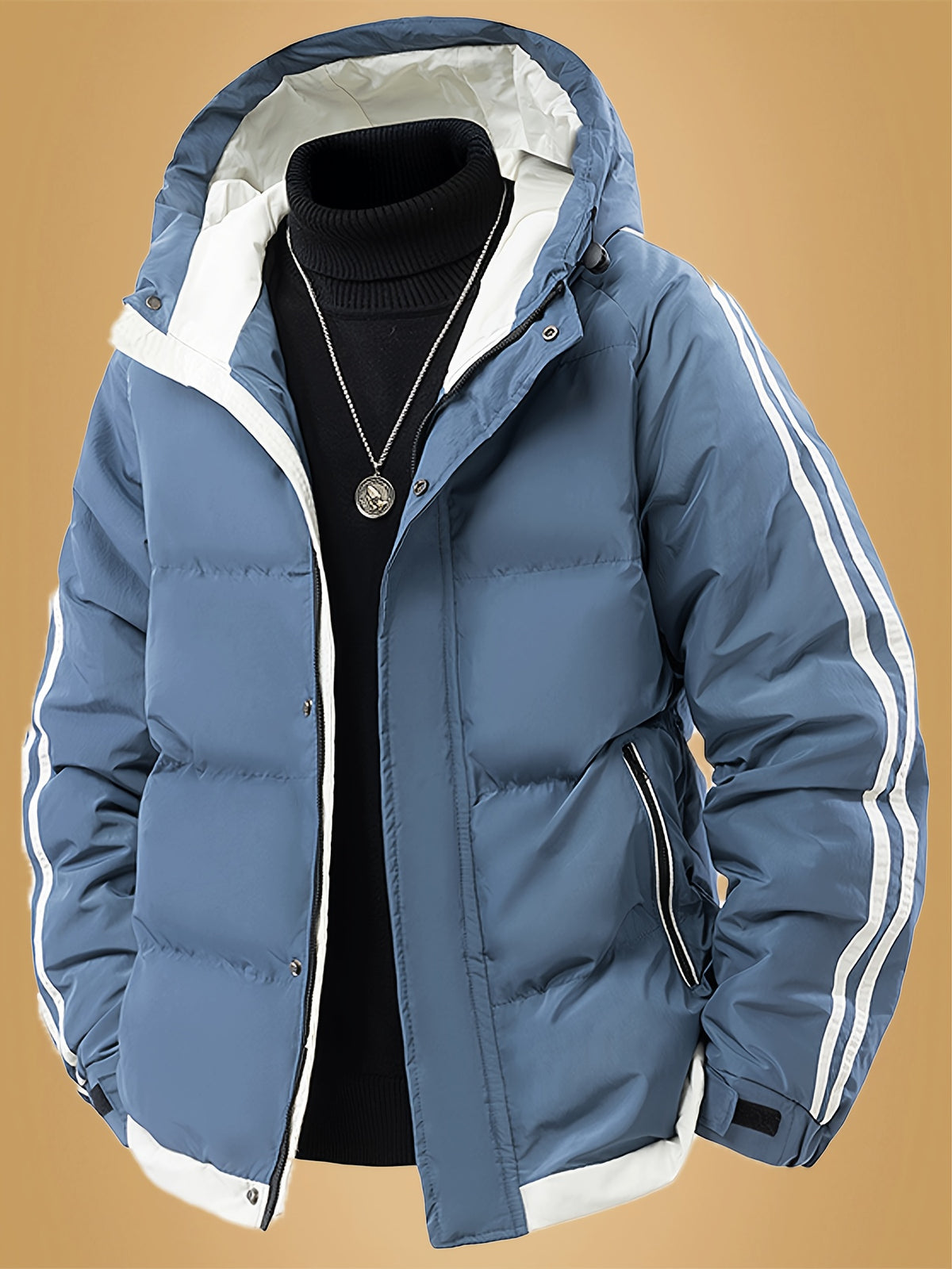 Manteau matelassé pour homme, à capuche, modele 7