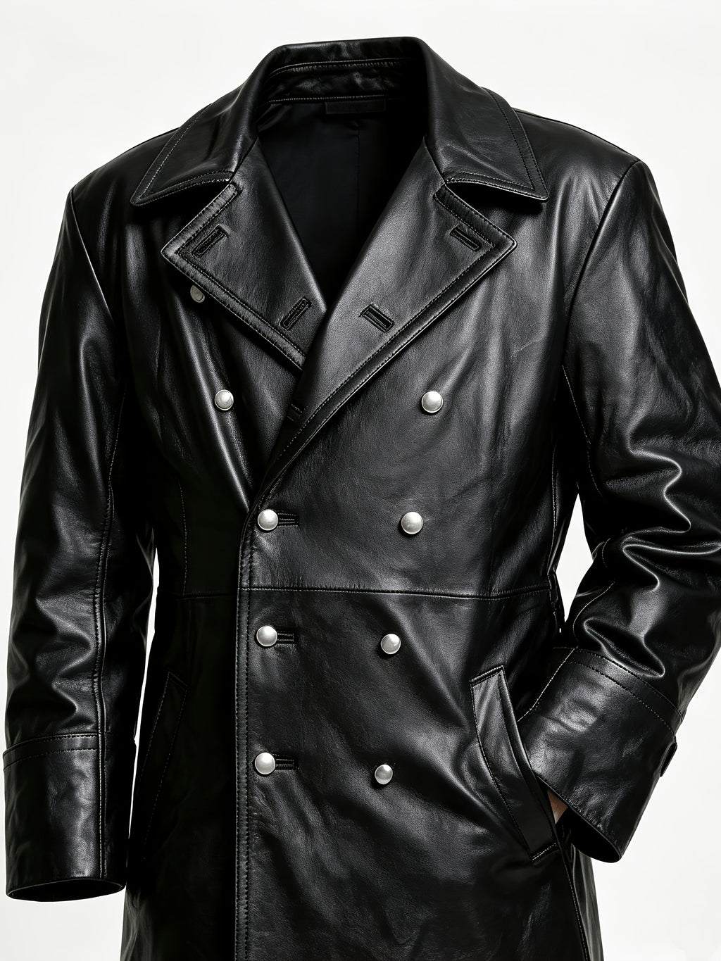 Manteau long, coupe-vent, à revers, photo 5