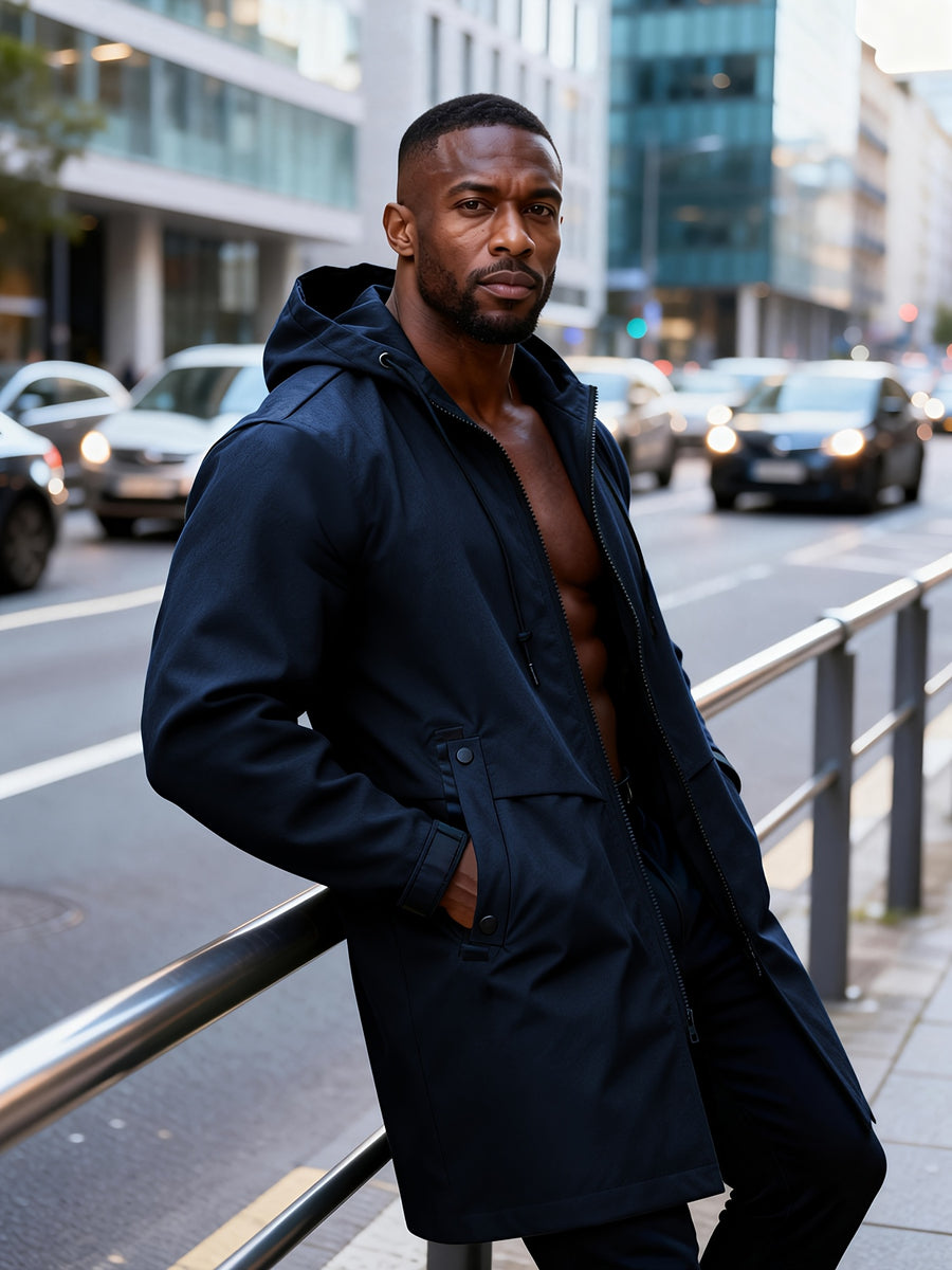 Veste, coupe-vent, à capuche, modele 4, détail du vêtement