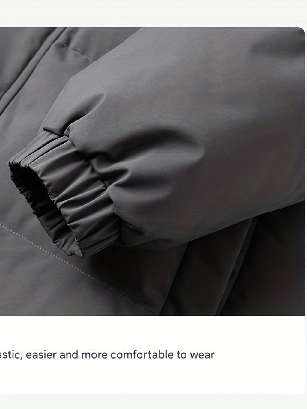 Manteau matelassé pour homme, à capuche, noir et blanc