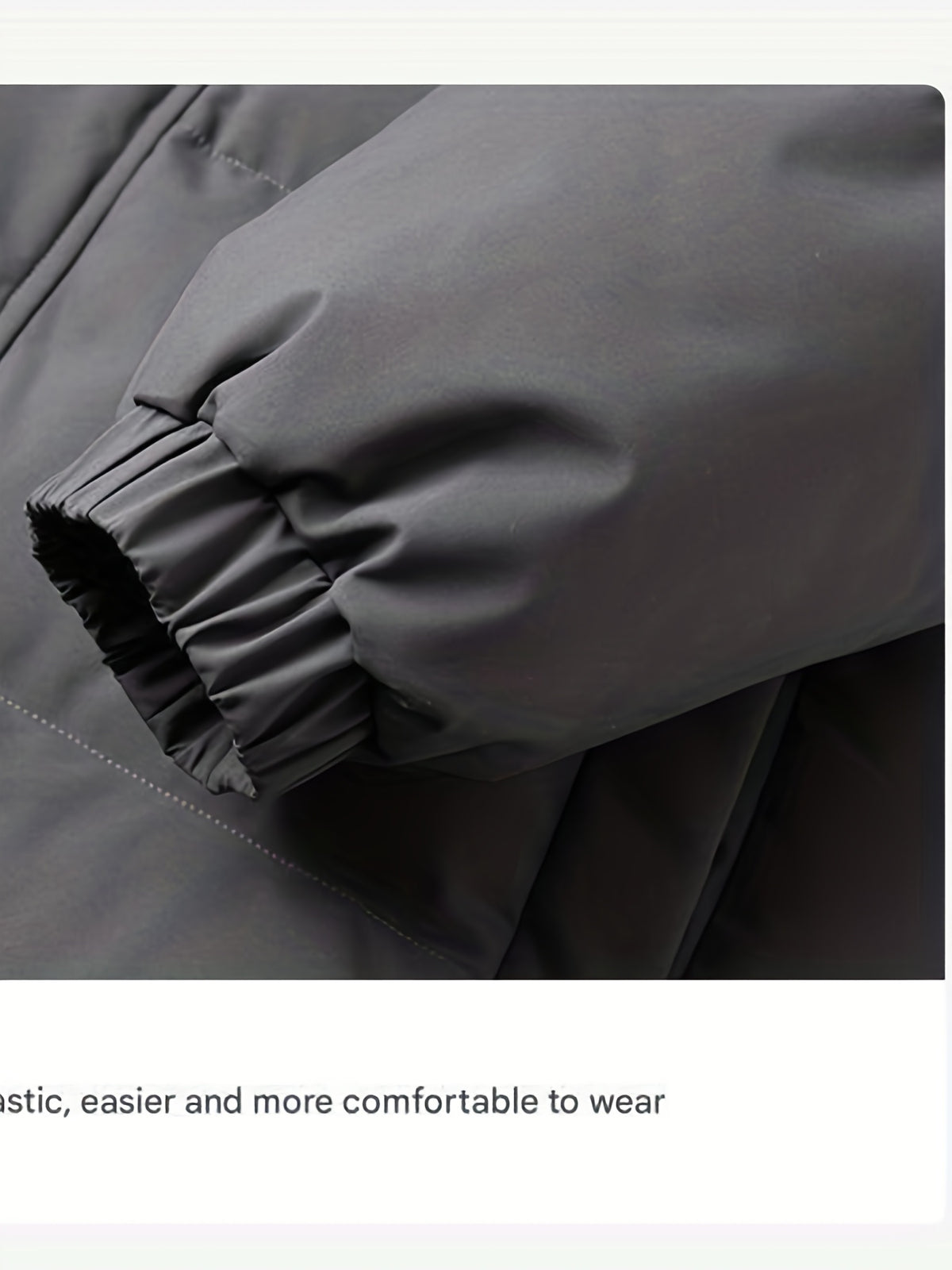 Manteau matelassé pour homme, à capuche, noir et blanc