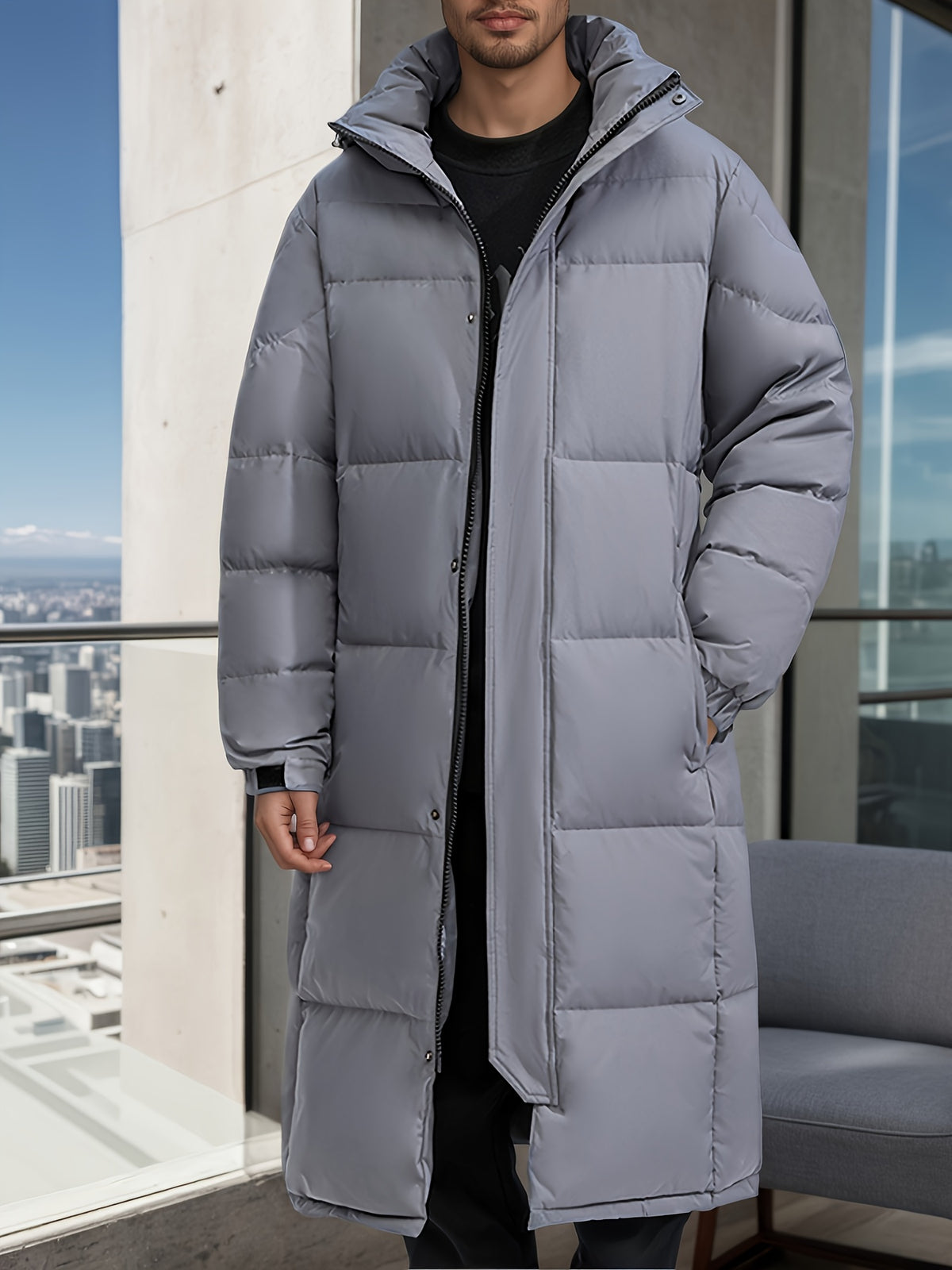 Veste matelassée pour homme, à capuche, modele 7
