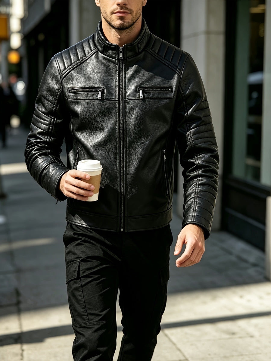 Veste, à revers, fermeture éclair et boutonnage, détail du vêtement