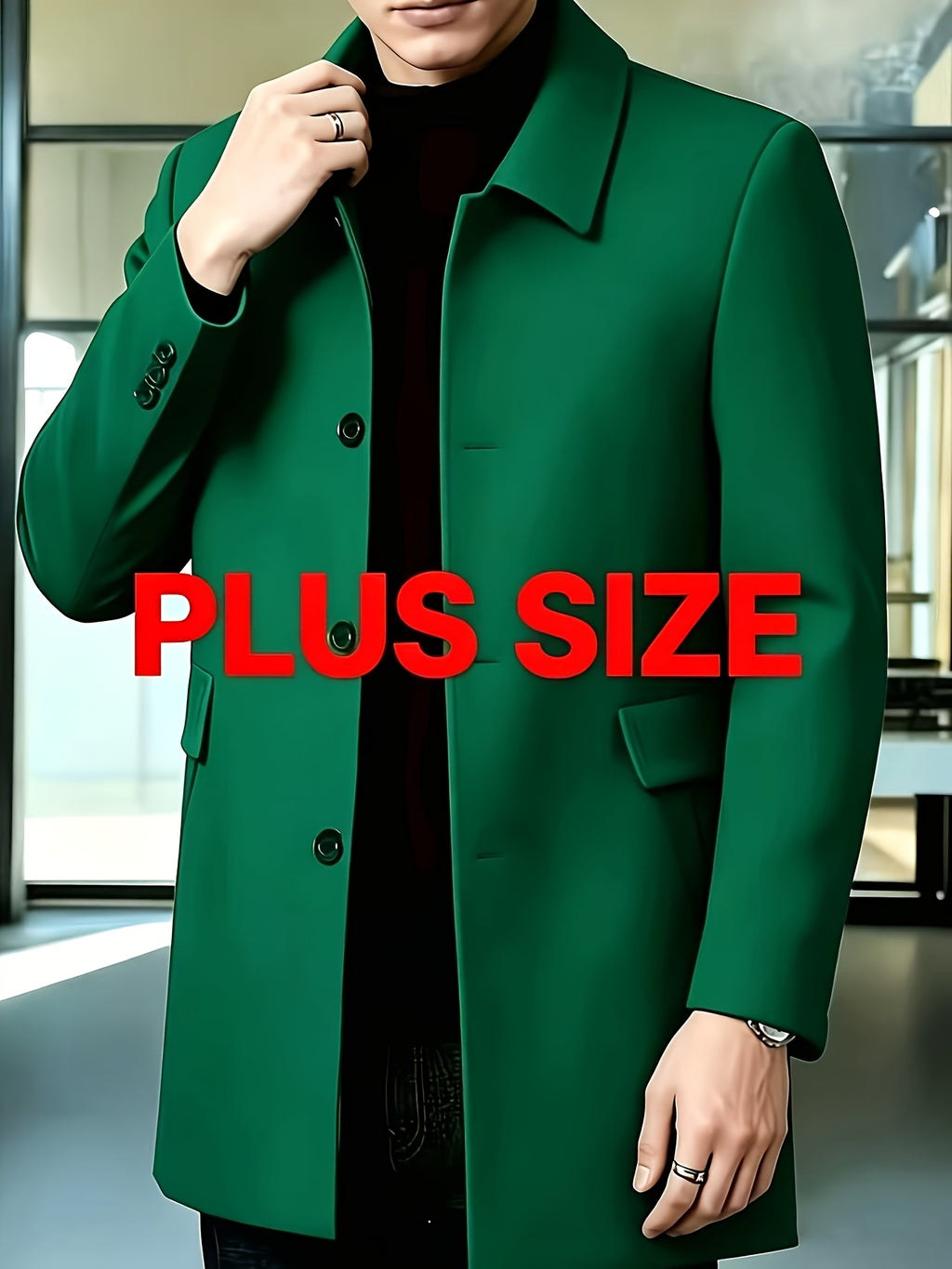 Veste pour homme, grandes tailles, à revers