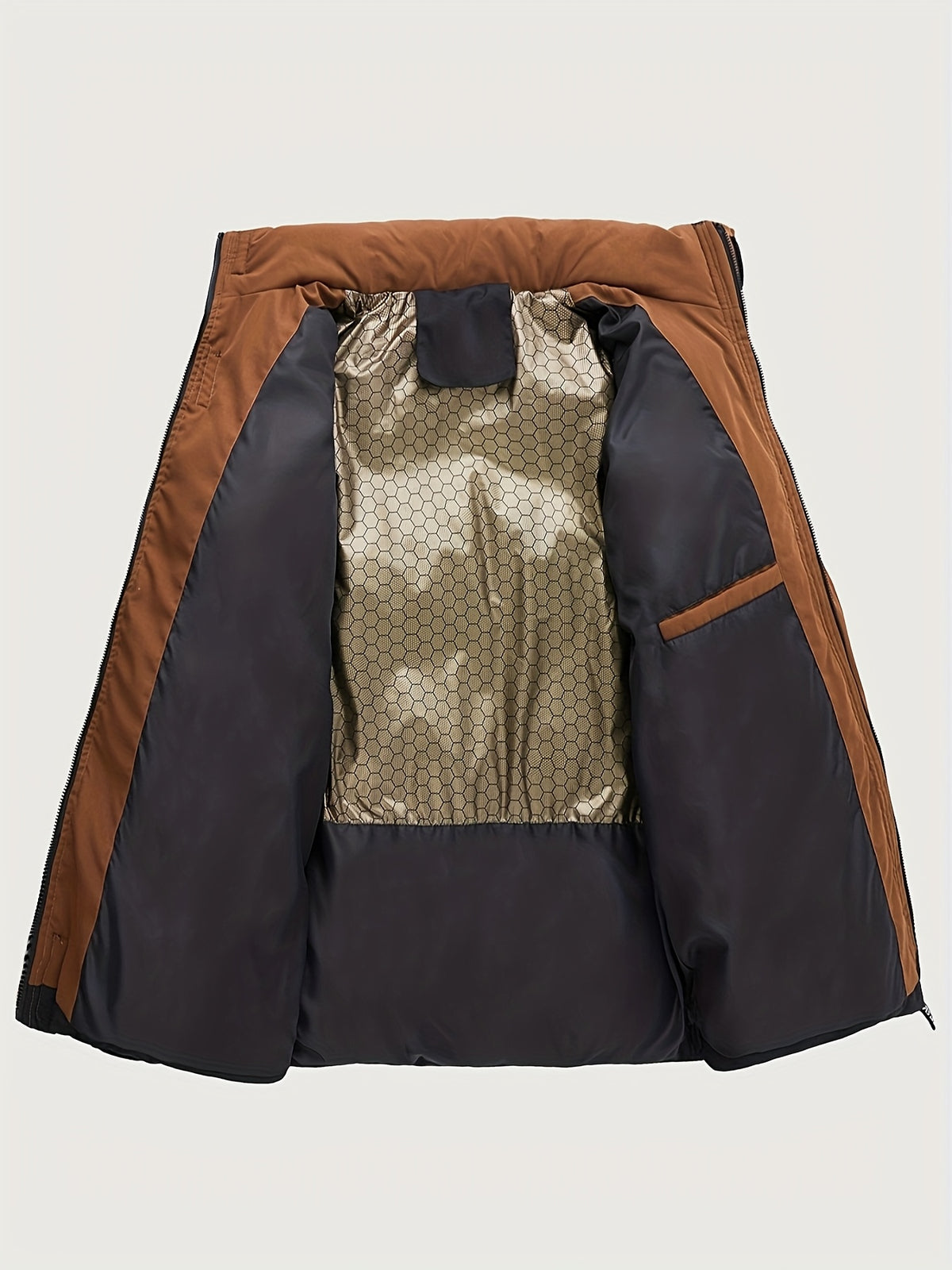 Veste pour homme, coupe-vent, à col montant, noir