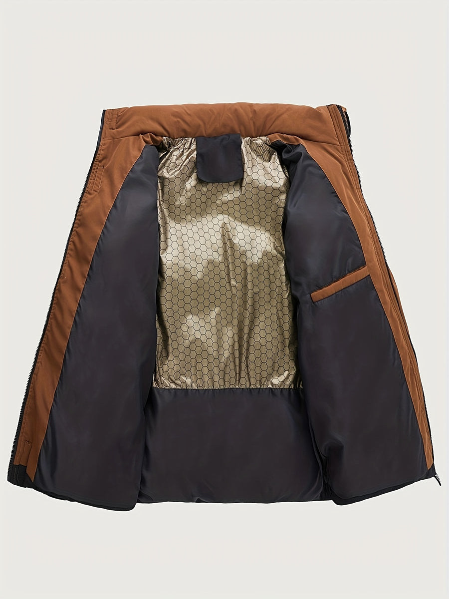 Veste, coupe-vent, à col montant, noir, photo 14