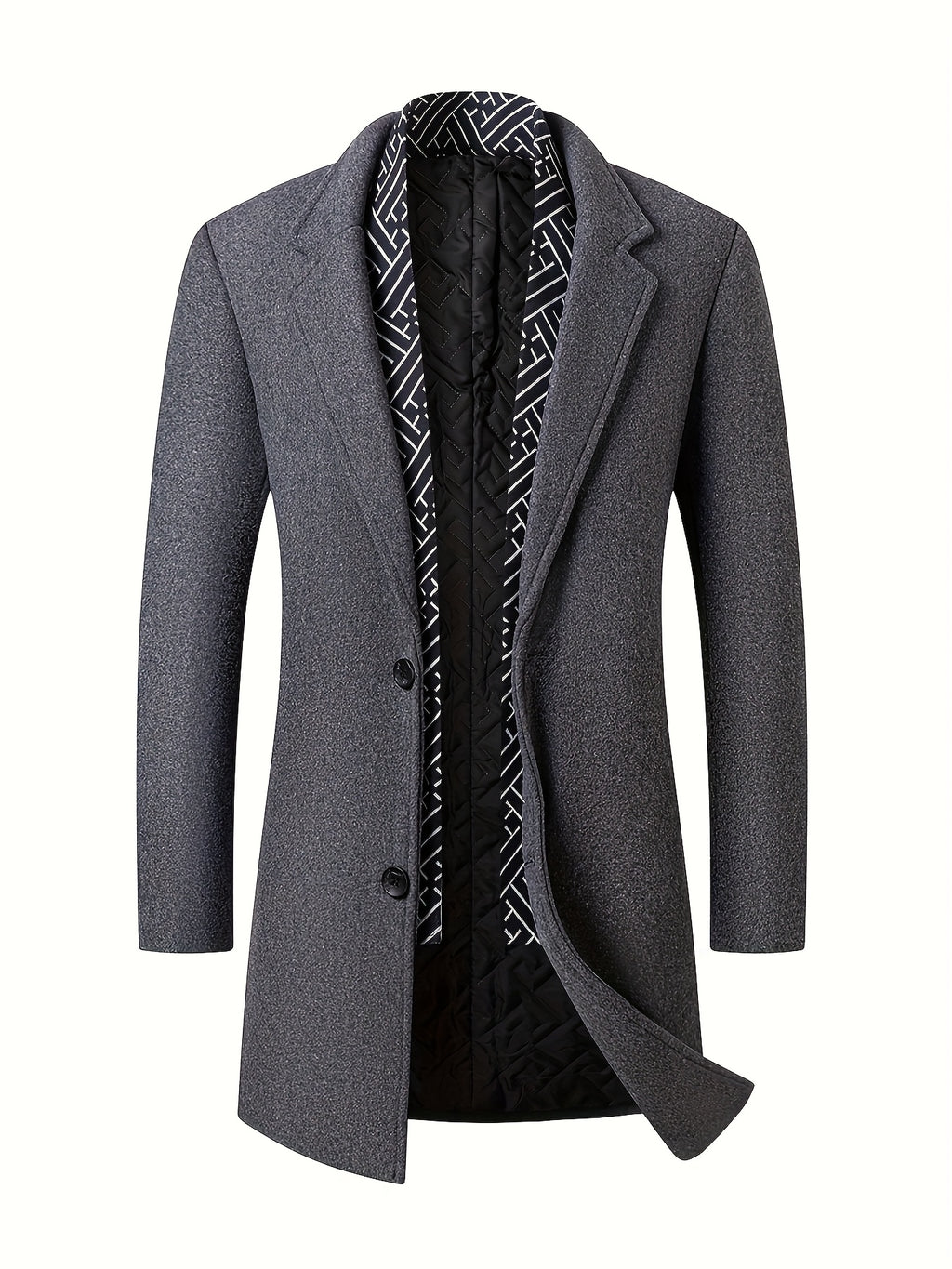 Manteau en laine mi-long, 50 % laine, tweed, photo 12