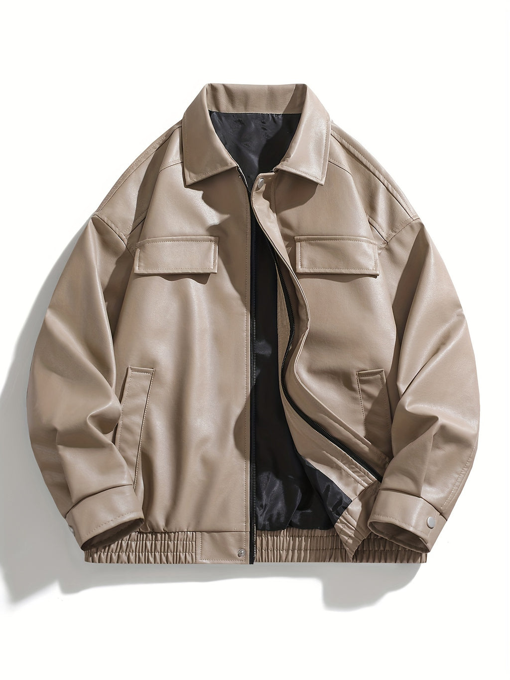 Veste, à revers, kaki, photo 18
