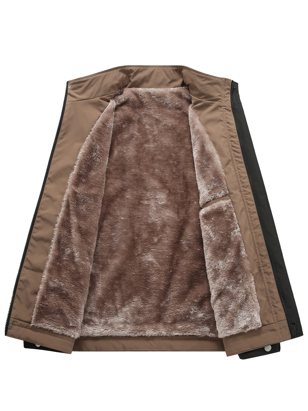 Veste pour homme, polaire, à col montant, vert fougère