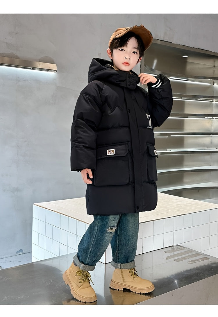 Veste pour homme, à capuche, marron foncé