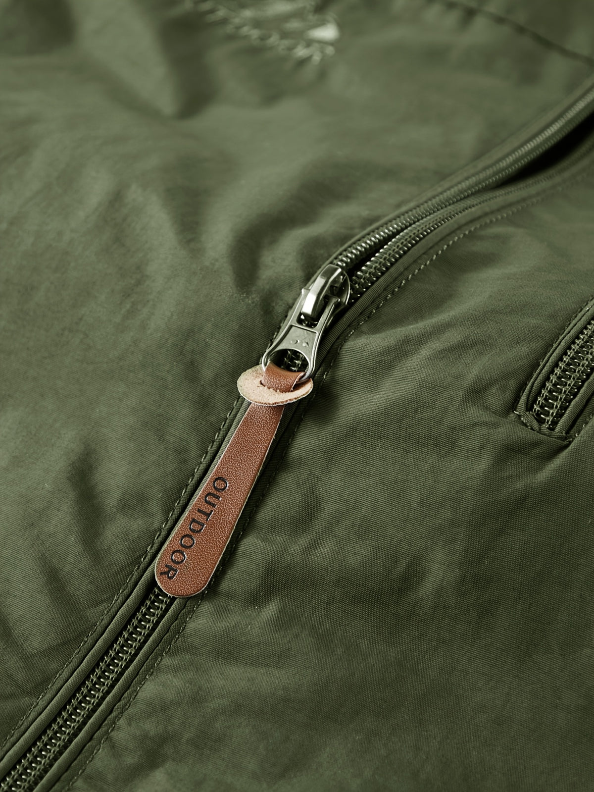 Veste pour homme, polaire, à capuche, vert olive