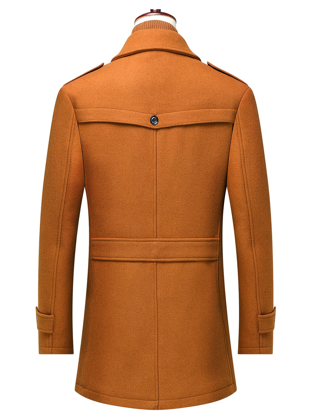 Trench en laine pour homme, 30 % laine, à col montant