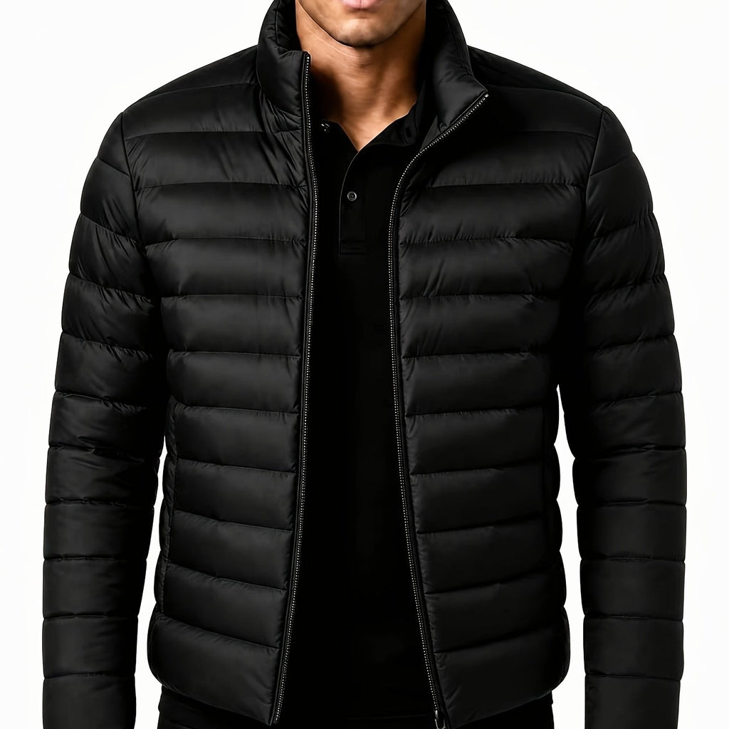 Veste, à col montant, marron 2, coloris noir