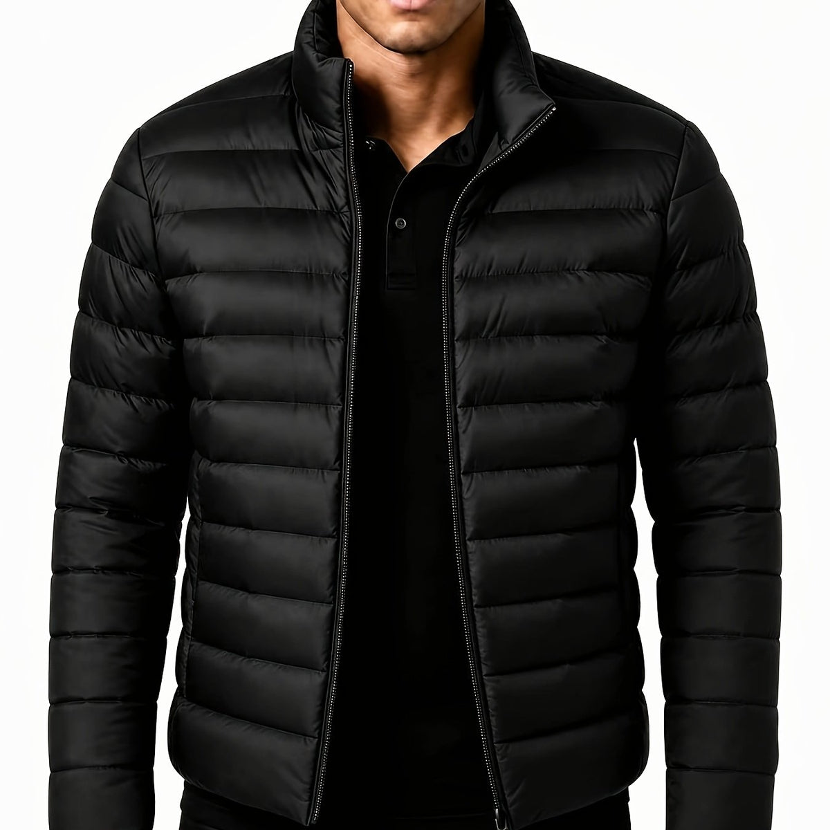 Veste, à col montant, marron 2, coloris noir Image