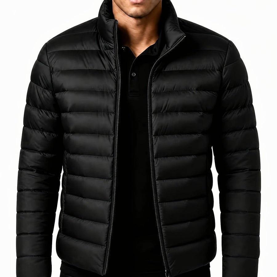 Veste, à col montant, marron 2, coloris noir