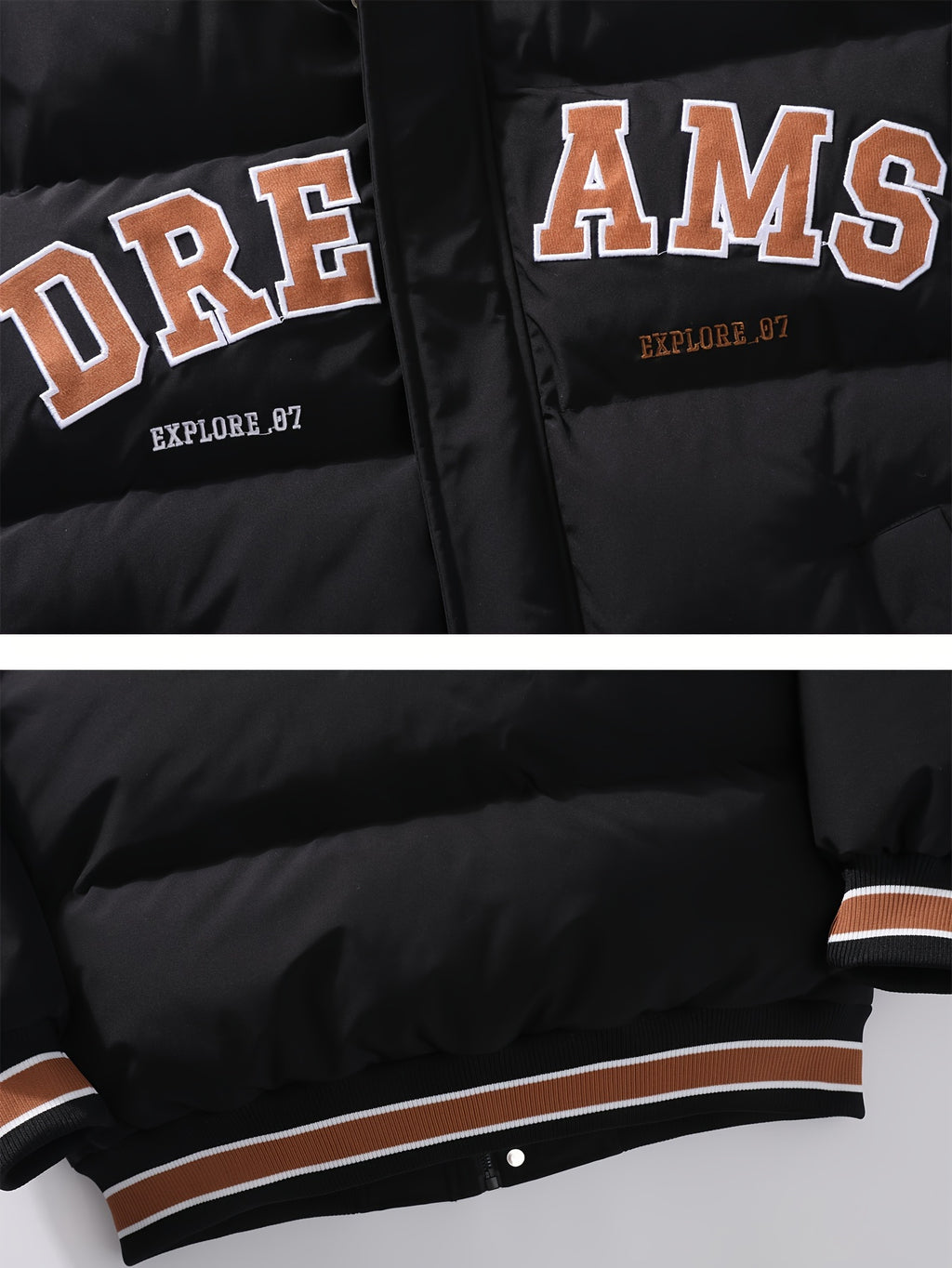 Veste long pour homme, à capuche, vêtements blancs/épais