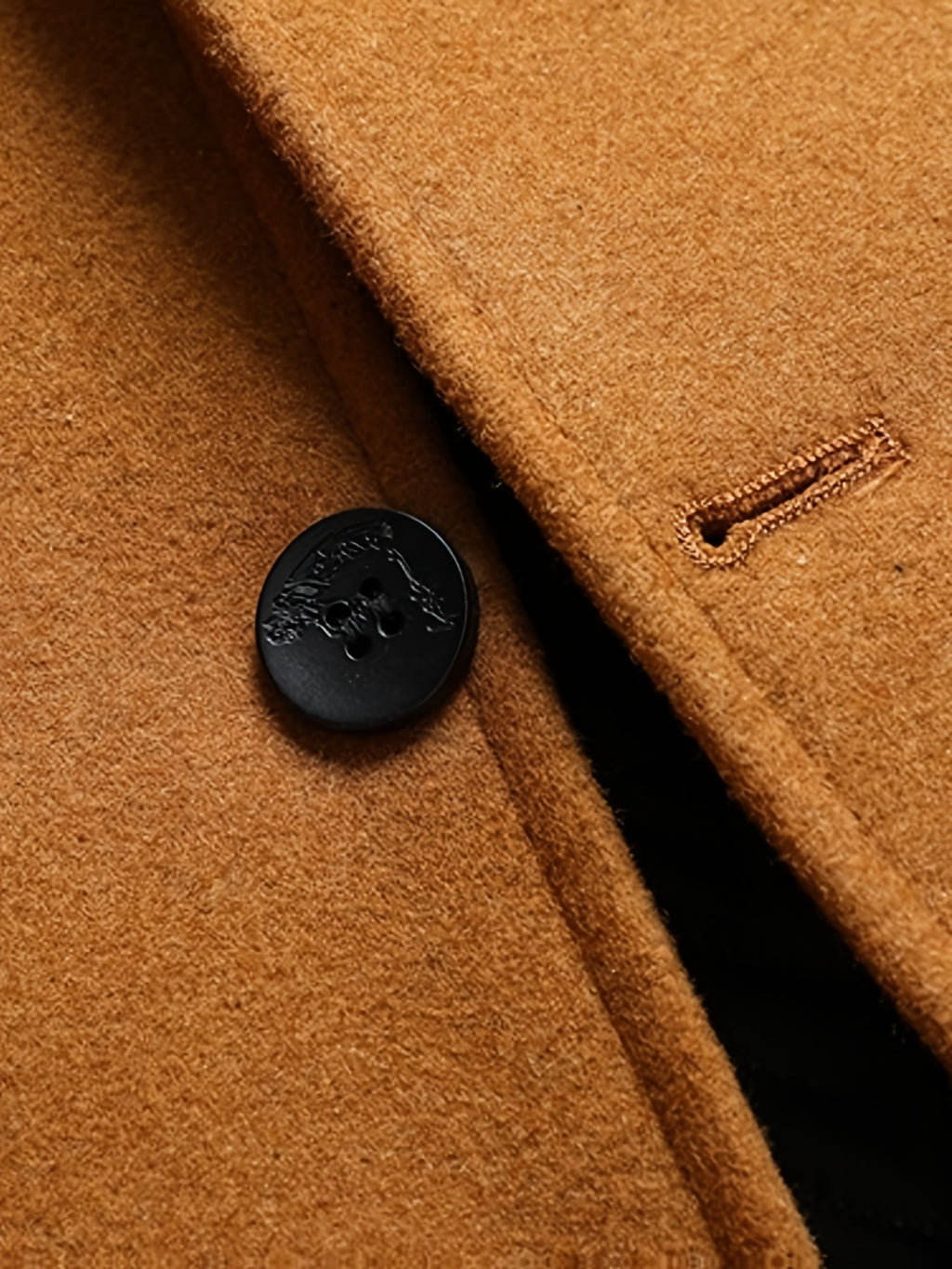 Manteau trench en velours pour homme, 30 % laine, capuche amovible
