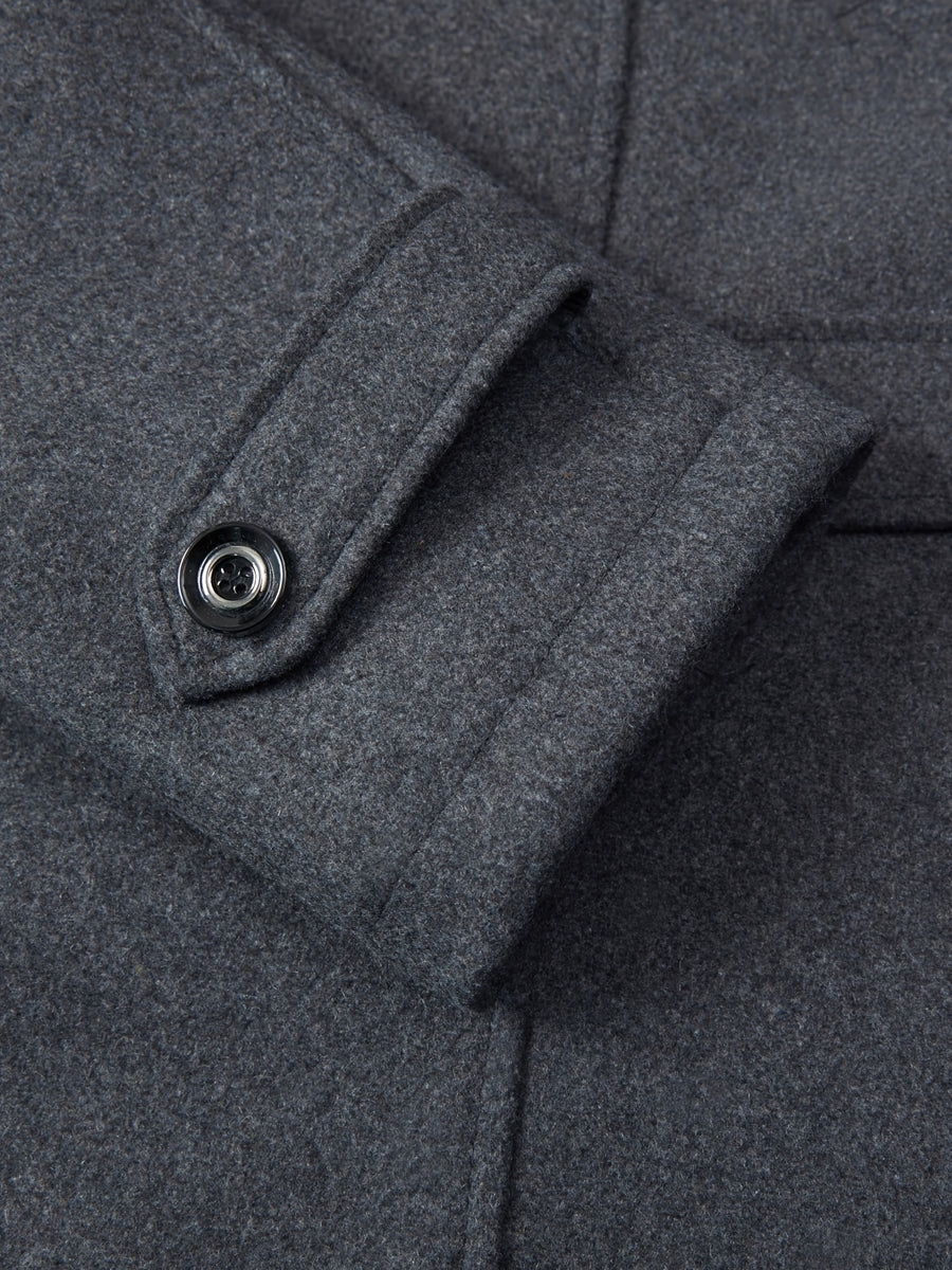 Manteau en laine, 30 % laine, à revers, orange, détail du vêtement